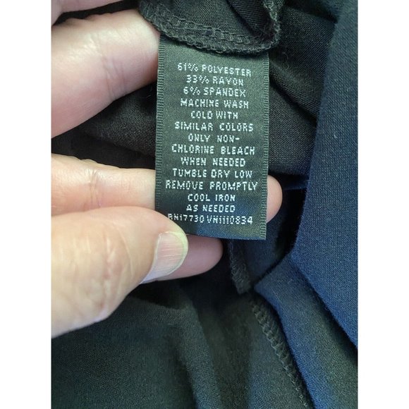 Mossimo Size 28W/30W Polyester Pullover Tunic Short Sleeve Black Blue Sash NWT - Picture 8 of 16